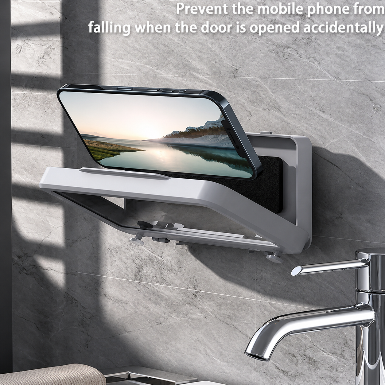 Waterproof Shower Phone Holder with Anti-Fog Touch Screen